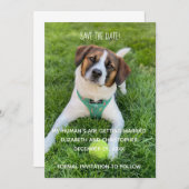 Mein menschliches Foto wird Save the Date geheirat Einladung (Vorne/Hinten)