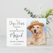 Mein menschliches Foto wird verheiratet Einladung (Stehend Vorderseite)