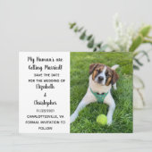 Mein menschliches Foto wird verheiratet Save The Date (Stehend Vorderseite)