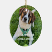 Mein menschliches Foto wird verheiratet, Verlobung Keramik Ornament (Rechts)