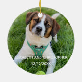 Mein menschliches Foto wird verheiratet, Verlobung Keramik Ornament (Hinten)