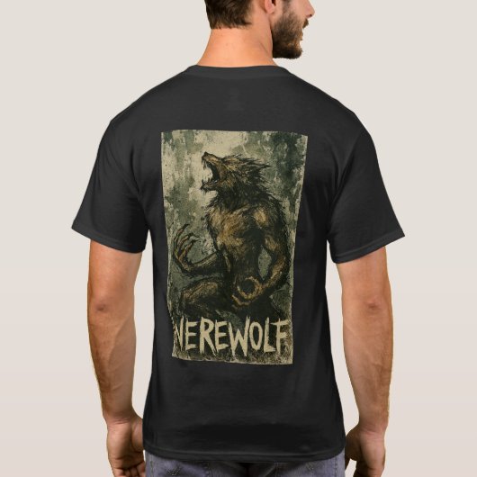 Mein menschliches Kostüm | Werewolf-T - Shirt (Rückseite)