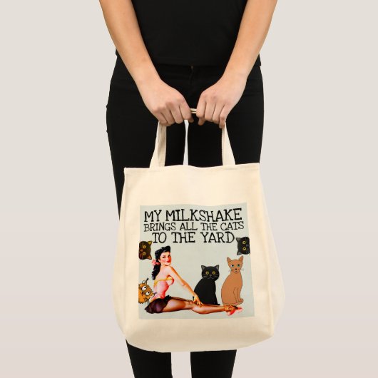 MEIN MILKSHAKE BRINGT ALLE KATZEN IN DIE GARTEN TA TRAGETASCHE (Vorderseite (Produkt))