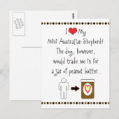Mein Mini-Australischer Schäferhund Lieben Erdnuss Postkarte (Vorne/Hinten)