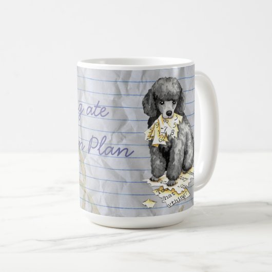 Mein Miniatur-Poodle Ate my Lessingplan Kaffeetasse (VorderseiteRechts)