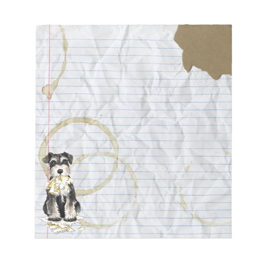 Mein Miniaturschnauzer hat meinen Lektionsplan gel Notizblock (Vorderseite)