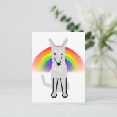 Mein Mondhund und Regenbogen, Postkarte (Stehend Vorderseite)