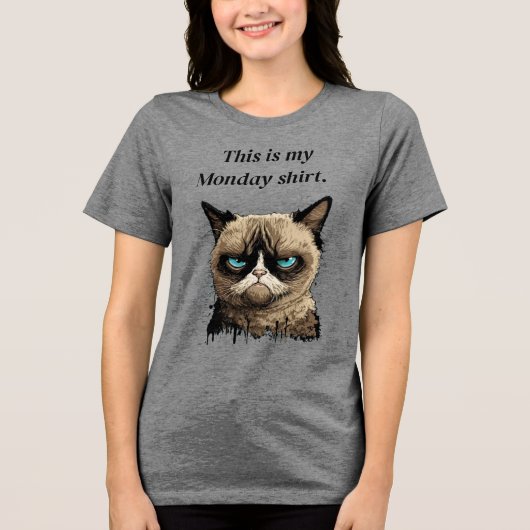 Mein Montag-Shirt Tri-Blend Shirt (Vorderseite)