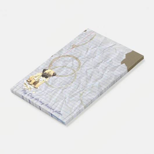 Mein Mops aß meinen Lektions-Plan Post-it Klebezettel (angewinkelt)