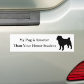 Mein Mops ist intelligenter Autoaufkleber (Auf Auto)