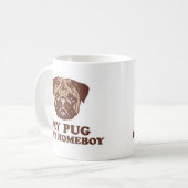 Mein Mops ist mein Homeboy Kaffeetasse (Vorderseite Links)