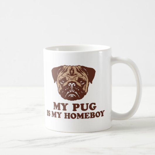 Mein Mops ist mein Homeboy Kaffeetasse (Rechts)