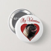 Mein Mops Valentine Button (Vorne & Hinten)