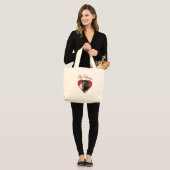 Mein Mops Valentine Jumbo Stoffbeutel (Vorderseite (Model))
