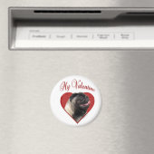 Mein Mops Valentine Magnet (In Situ (Geschirrspüler))