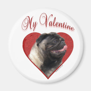Mein Mops Valentine Magnet