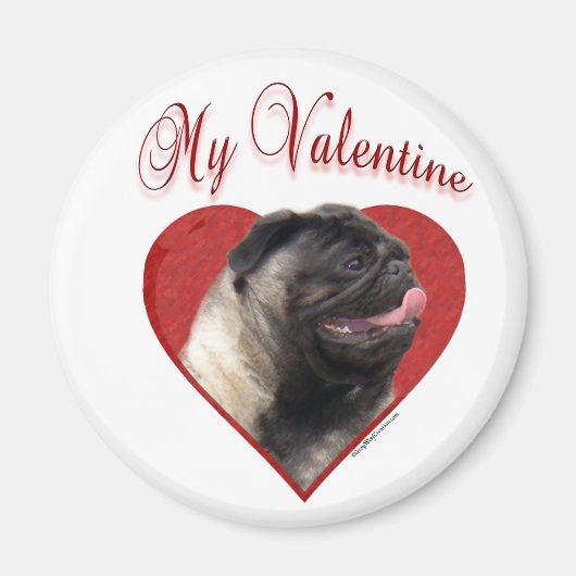 Mein Mops Valentine Magnet (Vorne)
