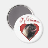 Mein Mops Valentine Magnet (Vorderseite/Rückseite)