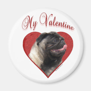 Mein Mops Valentine Magnet