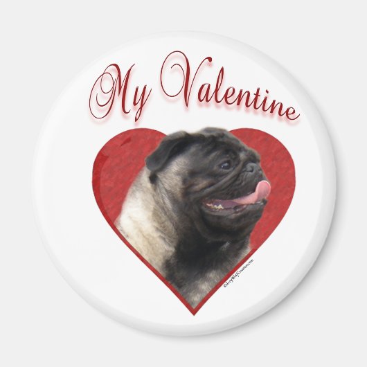 Mein Mops Valentine Magnet (Vorne)