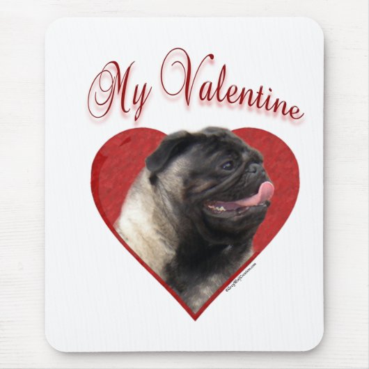 Mein Mops Valentine Mousepad (Vorne)