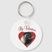 Mein Mops Valentine Schlüsselanhänger (Rückseite)