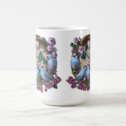 Mein Morgen-JAVA mit Java-Sperlingen Kaffeetasse (Mittel)