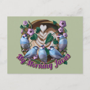 Mein morgendliches JAVA mit Java-Sperlingen Postkarte