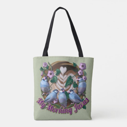 Mein morgendliches JAVA mit Java-Sperlingen Tasche (Rückseite)