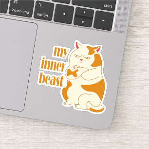 Mein motivierend Zitat aus fauler Katze Aufkleber