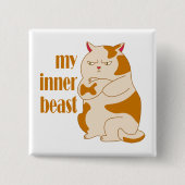 Mein motivierend Zitat aus fauler Katze Button (Vorderseite)