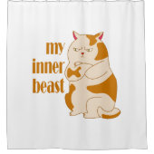 Mein motivierend Zitat aus fauler Katze Duschvorhang (Vorderseite)