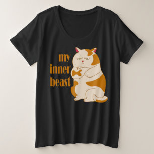 Mein motivierend Zitat aus fauler Katze Große Größe T-Shirt