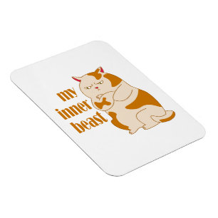 Mein motivierend Zitat aus fauler Katze Magnet