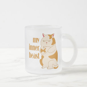Mein motivierend Zitat aus fauler Katze Mattglastasse