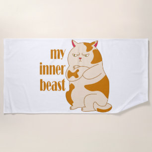 Mein motivierend Zitat aus fauler Katze Strandtuch