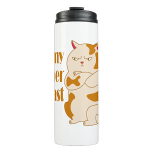 Mein motivierend Zitat aus fauler Katze Thermosbecher