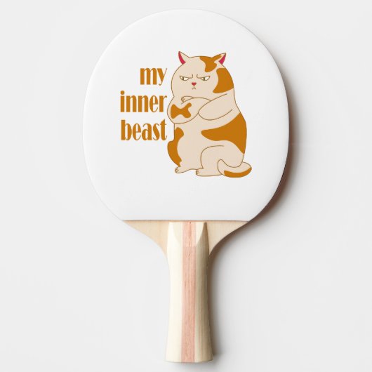 Mein motivierend Zitat aus fauler Katze Tischtennis Schläger (Vorderseite)