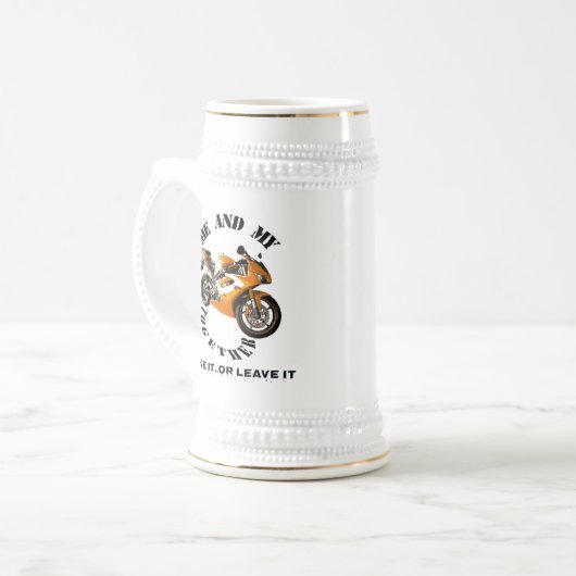 Mein Motorrad Bierglas (Vorderseite Links)