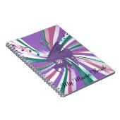 Mein Musik-lila Klavier-Regenbogen merkt Notizblock (Rechte Seite)