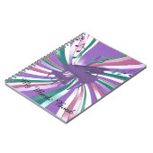 Mein Musik-lila Klavier-Regenbogen merkt Notizblock (Linke Seite)