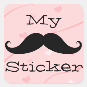 Mein Mustache-Aufkleber Quadratischer Aufkleber