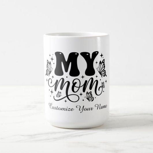 Mein Mutter Ästhetik Schmetterling Muttertag-Shirt Kaffeetasse (Mittel)