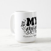 Mein Mutter Ästhetik Schmetterling Muttertag-Shirt Kaffeetasse (Vorderseite Links)