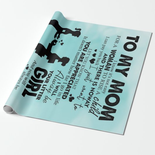 Mein Mutter-Design | Brief an Mami Geschenkpapier (Ungerollt)