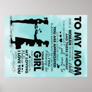 Mein Mutter-Design   Brief an Mami Poster