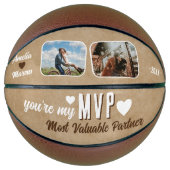 Mein MVP der wertvollste Partner Funny 2 Fotos Basketball (Vorderseite)