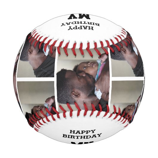 Mein MVP Personalisiertes FOTO Baseball (Rückseite)