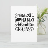 Mein nächstes Abenteuer fängt nun mit dem Abschlus Einladung (Stehend Vorderseite)