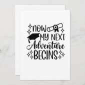 Mein nächstes Abenteuer fängt nun mit dem Abschlus Einladung (Vorne/Hinten)